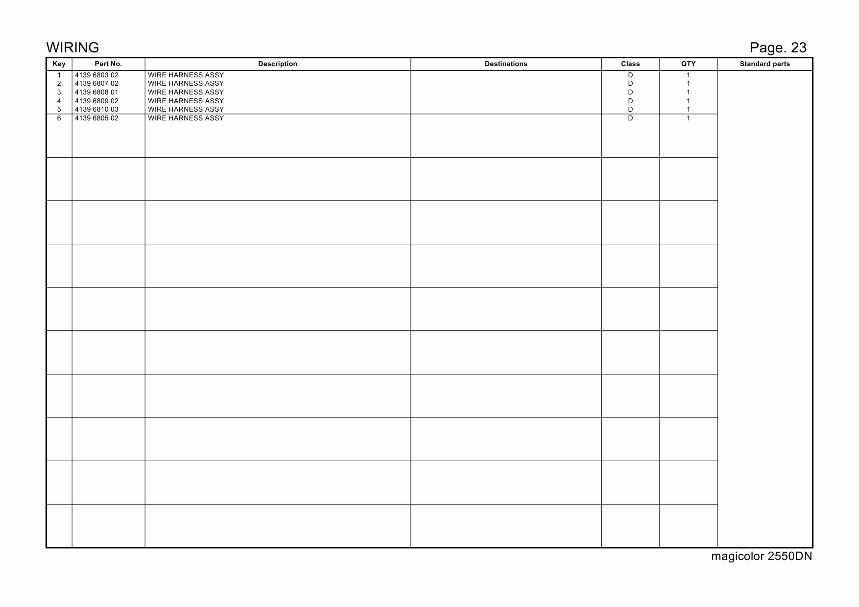 Konica-Minolta magicolor 2550DN A00V014 Parts Manual-2